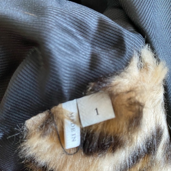 Sandro Paris Leopard Faux Fur Hooded Jacket Size Small - Picture 11 of 12